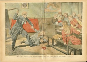 ले पेलेरिन, 02/12/06 में अकिल लेमोट (1846-1909) का चित्रण - शिक्षण, पोलैंड, दंड - शिक्षक द्वारा अकिल लिमोट