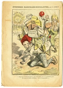 ले पेलेरिन में अकिल लेमोट (1846-1909) का चित्रण, 03/01/09 - रेडिकल-सोशलिस्ट स्ट्रिंग्स - रेडिकलिज्म, टीचिंग, रिलिजन फेथ, मोरक्को, नास्तिकवाद, रेडिकल एंड रेडिकल-सोशलिस्ट पार्टी, कैथोलिक कैथोलिकवाद - लाइसिसेशन लाइसाइट लाइक - क्लेमेंसौ भू द्वारा अकिल लिमोट