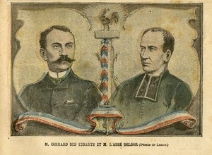 ले पेलेरिन में एचीले लेमोट (1846-1909) का चित्रण, 01/24/04 - एम। कोरार्ड डेस एसर्ट्स और एम। ल'एबे डेलसर - धर्म विश्वास, तिरंगा झंडा, कैथोलिक कैथोलिकवाद - कोक, डेलसर निकोलस (1847-1927) , कोरार्ड डेस एस्सार्ट्स जूल्स (1865-1911) द्वारा अकिल लिमोट