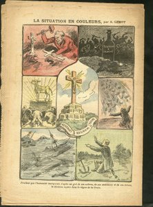 ले पेलेरिन में एचीले लेमोट (1846-1909) का चित्रण, 28/02/09 - रंग में स्थिति - धर्म आस्था, समुद्री समुद्री समुद्रतट, नास्तिकता, दुर्घटनाएं आपदाएं, प्राकृतिक आपदा, ईसाई क्रॉस, कैथोलिक कैथोलिकवाद - गोल्डन बछड़ा द्वारा अकिल लिमोट