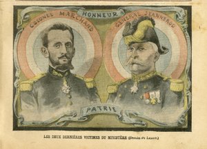 ले पेलेरिन में अकिल लेमोट (1846-1909) का चित्रण, 05/29/04 - मंत्रालय के अंतिम दो शिकार - सेना, युद्ध मंत्रालय, देशभक्ति - लाइकाइज़ेशन लाइसाइट सेक्युलर कानून - मर्चेंट जीन-बैप्टिस्ट (1863-1924) , जनरल जनरल्स, जेनेरोड गैस्पा द्वारा अकिल लिमोट