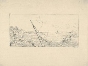 1861-63 में कन्फेडरेट वॉर एचिंग्स से चार्ल्सटन, दक्षिण कैरोलिना में पत्थर की नाकाबंदी।