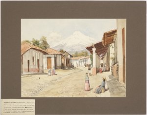 ओरिज़ाबा का ज्वालामुखी या सिटलाटेपेटल - स्टार माउंटेन - वराक्रूज़, मैक्सिको (जल रंग) द्वारा एडेला ब्रेटन