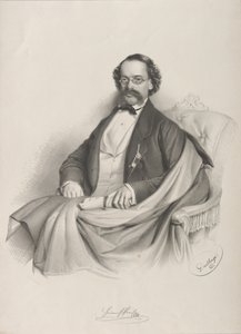 वायलिन वादक और संगीतकार हेनरिक प्रॉच का पोर्ट्रेट 1809-1878, 1857। द्वारा एडोल्फ दाउथगे