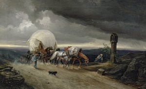 हिल्स ड्रॉइंग कार्ट एक पहाड़ी, 1856 तक द्वारा एडोल्फ फ्रेडरिक