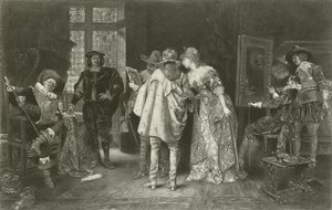 Rembrandt&39;s Studio (gravure) में पारखी द्वारा एडोल्फ अलेक्जेंड्रे लेस्लर