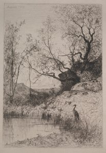 एक तालाब, 1867। द्वारा एडोल्फ अप्पियन