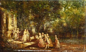 राजकुमारी के लिए एक यात्रा; एक ला प्रिंसेस का दौरा करें, c.1860 द्वारा एडोल्फ जोसेफ थॉमस मोंटीसेली