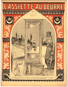 "" L'Plate au Beurre"" का कवर, रंगों में व्यंग्य द्वारा एडोल्फ लियोन विलेट