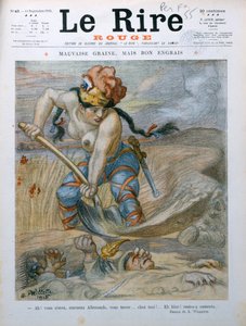 Marianne Burying जर्मन सैनिकों में Marne खाइयों, &39;ले रेयर रूज&39; पत्रिका से 11 सितंबर 1915 द्वारा एडोल्फ लियोन विलेट