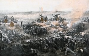 1855 में फ्रांसीसी सेना द्वारा मलाकॉफ़ को ले जाना द्वारा अडोलफे यवन