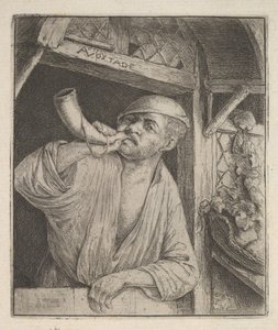 बेकर ब्लोइंग हॉर्न, 1610-85। द्वारा एड्रिएन जंज़। वैन ओस्टेड