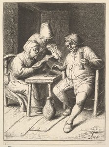 सिंगिंग कपल और वायलिन, 1610-85। द्वारा एड्रिएन जंज़। वैन ओस्टेड