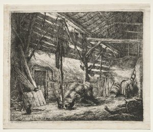 द बार्न, 1647। द्वारा एड्रिएन जंज़। वैन ओस्टेड