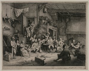 इन द डांस इन इन, 1652। द्वारा एड्रिएन जंज़। वैन ओस्टेड