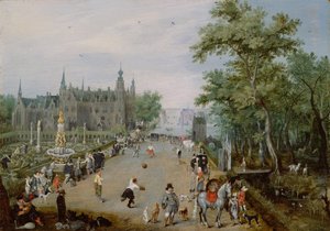 Jeu de Paume से पहले एक कंट्री पैलेस, सीए 1614