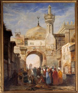 काहिरा में एक मस्जिद का दृश्य एड्रियन दौज़त द्वारा पेंटिंग (1804-1868) 19वीं सदी के ब्लोइस, ललित कला संग्रहालय
