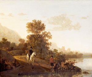 उबेरगेन कैसल के साथ लैंडस्केप, 1640-1691 द्वारा ऐलबर्ट क्यूप