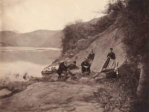 [फंगगुआंग्यान मठ, फ़ुज़ियान के पास समूह पोर्ट्रेट], सीए 1869।