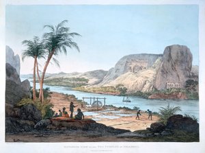 1820 में मिस्र के यंबाबुल में दो मंदिरों का बाहरी दृश्य द्वारा एगोस्टिनो एग्लियो