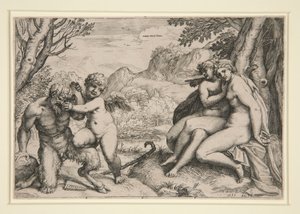 कामदेव द्वारा वश में किया गया पैन द्वारा Agostino Carracci