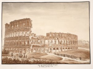 1833 के वीनस मंदिर से कोलोसियम का दृश्य द्वारा एगोस्टिनो टोफ़ानेलि
