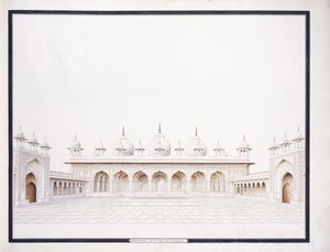 आगरा के किले में मोती मस्जिद, सी। 1815 (पेंसिल और डब्ल्यू - सी)