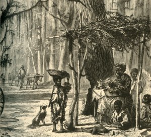 चार्ल्सटन, 1872 के पास एक सड़क के किनारे का दृश्य। द्वारा अल्बर्ट बोबेट