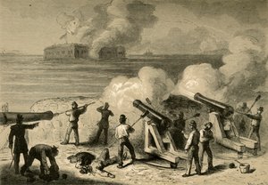 1878 में फोर्ट सम्टर का हमला।