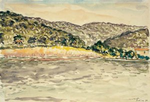 आइल डे पोर्ट क्रोस में तटीय परिदृश्य द्वारा Albert Marquet