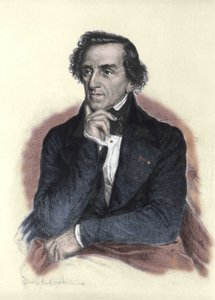 जियाकोमो मेयरबीर (1791-1864), जर्मन संगीतकार का पोर्ट्रेट। अल्बर्ट रोसेन्थल द्वारा ड्राइंग द्वारा अल्बर्ट रोसेन्थल