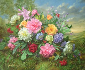 AB18 Peonies और हाइड्रेंजिया