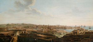 Valletta, माल्टा और उसके दूत के सात विचारों के समूह में से एक, c.1753 (कैनवास पर तेल)