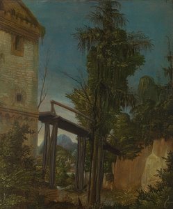 एक फुटब्रिज के साथ लैंडस्केप। 1518-20 के आसपास द्वारा अल्ब्रेक्ट अल्टरडोरर