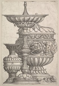 एक सफेद पृष्ठभूमि पर तीन सुरुचिपूर्ण वेसल्स, ca. 1525। द्वारा अल्ब्रेक्ट अल्टरडोरर