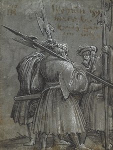 तीन रात का चौकीदार, 1513 (नीले ग्रे पेपर पर ड्राइंग) द्वारा अल्ब्रेक्ट अल्टरडोरर