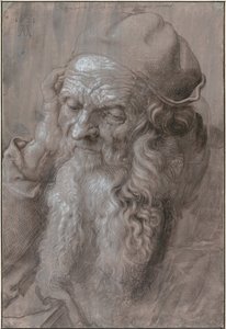 एक बूढ़े आदमी का सिर, 1521 द्वारा Albrecht Dürer