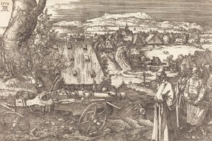 तोप के साथ लैंडस्केप, 1518। द्वारा अल्ब्रेक्ट ड्यूरर