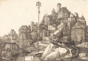 सेंट एंथोनी रीडिंग, 1519। द्वारा अल्ब्रेक्ट ड्यूरर