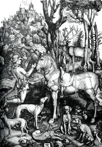 सेंट यूस्टेस, सी 1501, 1870। द्वारा अल्ब्रेक्ट ड्यूरर