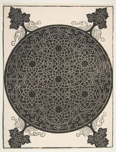 पांचवां गाँठ। सेवन सिक्स-पॉइंटेड स्टार्स के साथ इंटरलेस्ड राउंडेल, 1521 से पहले। द्वारा अल्ब्रेक्ट ड्यूरर