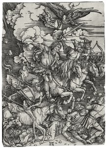 सर्वनाश के चार घुड़सवार, सीए 1498 द्वारा Albrecht Dürer