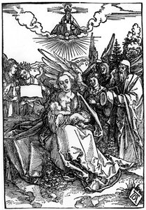 पांच एन्जिल्स के साथ पवित्र परिवार, c.1504 द्वारा अल्ब्रेक्ट ड्यूरर
