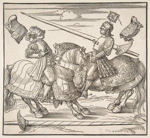 टूर्नामेंट ऑन हॉर्सबैक, ca. 151,718। द्वारा अल्ब्रेक्ट ड्यूरर