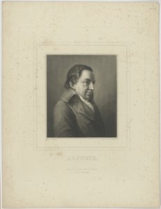 जोहान गोटलिब फिच्ते का पोर्ट्रेट 1762-1814। द्वारा अल्ब्रेक्ट फुरचटेगॉट शुल्थीसिस