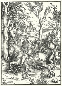 नाइट एंड द लैंडस्नेच द्वारा Albrecht Dürer