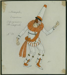1917 में एम। लरमोंटोव द्वारा नाटक के लिए पोशाक डिजाइन द्वारा हांग्जो जकोवलेविक गोलोविन