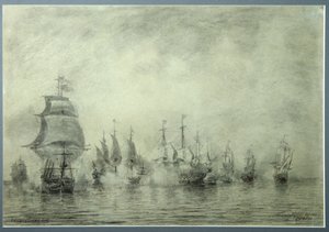 पहली नौसेना लड़ाई। नाम सेनवाईन, 1865-1866 द्वारा अलेक्सी पेट्रोविच बोगोलीबोव