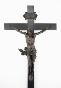 Crucifix, c.1646 (कांस्य, ebonizing और धुंधला के साथ मोती)