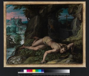 सेंट बेनेडिक्ट का प्रलोभन, c.1587 द्वारा एलेसेंड्रो अल्लोरी